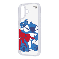レイ・アウト iPhone 17用ディズニー / 耐衝撃 ハイブリッドケース Charaful / スティッチ _リボン RC-DP52UC4/ST28_IF01