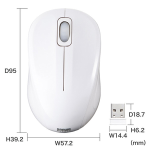 サンワサプライ 抗菌・静音ワイヤレスブルーLEDマウス ホワイト MA-WBSK315W-イメージ8