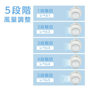 YSN 5段階ネックファン ホワイト HX03AS-004WH-イメージ7