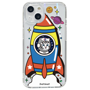 BOOGIE WOOGIE iPhone 14用オーロラケース Kitty Rocket BW24097I14-イメージ1