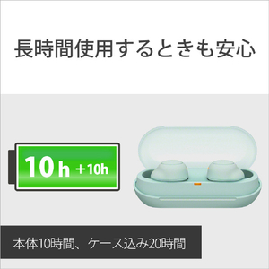 SONY ワイヤレスステレオヘッドセット アイスグリーン WF-C500 G-イメージ16