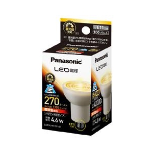 パナソニック LED電球 E11口金 全光束270lm(4.6Wハロゲン電球タイプ) 電球色相当 LDR5LWE11D パナソニック LED電球 E11口金 全光束270lm(4.6Wハロゲン電球タイプ) 電球色相当 LDR5LWE11D