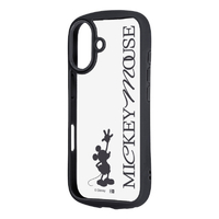 レイ・アウト iPhone 17用ディズニー / Puffull 衝撃吸収 バンパー ハイブリッドケース / ミッキーマウス _シルエット_B RC-DP52CMD2B/MK63_IF01