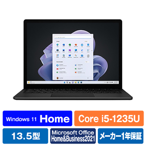 マイクロソフト 【Surface学生向けモデル】Surface Laptop 5(i5/16GB/256GB) ブラック S0P-00001-イメージ1