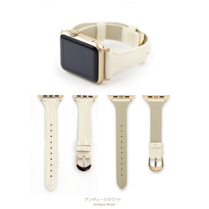WEARPLANET Apple Watch 42/41/40/38mm用Slim Line 本革 エナメルバンド ガーネットブラウン WP23098AWBR-イメージ12
