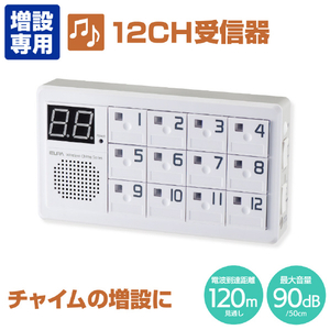 エルパ ワイヤレスチャイム 12ch受信器1台+卓上押しボタン6台セット EWS-S7035-イメージ5