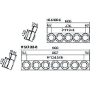 トラスコ中山 TRUSCO ツーリングフレーム HSK100A BT50 NT50兼用 5個収納 FC352HU-1146108-イメージ6