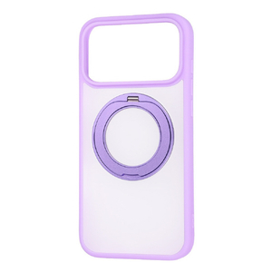 レイ・アウト iPhone 18 Pro Max用 / 17 Pro Max用  / ハイブリッドケース シルキーマット マグネット充電対応 リング付き / パープル RT-P59BS11/V-イメージ1
