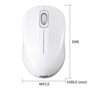 サンワサプライ 抗菌・静音BluetoothブルーLEDマウス ホワイト MA-BBSK315W-イメージ5