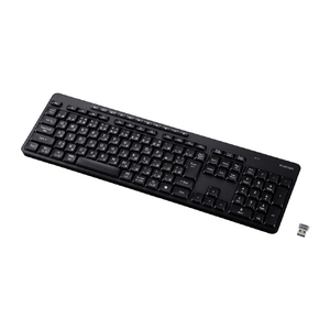 エレコム USB無線 & Bluetooth(R) 静音フルキーボード ブラック TK-QT11FMMBK-イメージ1