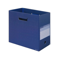 プラス デジャヴカラーズ ボックスファイル ワイド ネイビー FCF505T-FL-024BF/87-633