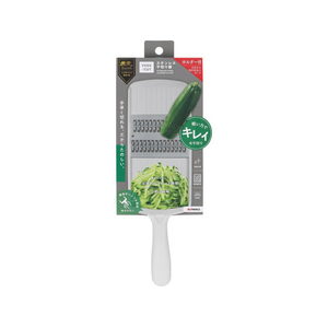 TAKAGI 兼定 日本製 抗菌 兼定 VEGE-CUT ベジカット ステンレス 千切りスライサー ホルダー付 FCJ525W-イメージ1