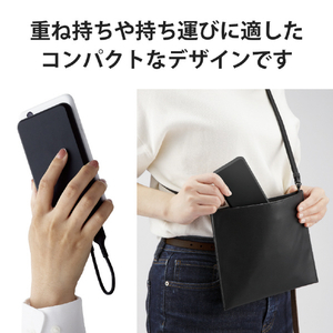 エレコム 5V/3A出力 モバイルバッテリー(10000mAh/15W/C×1+A×1) ブラック DE-C38-10000BK-イメージ5