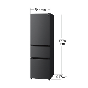 シャープ 【右開き】317L 3ドア冷蔵庫 マットグレー SJ-PT32R-H-イメージ2