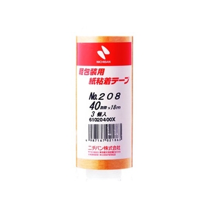 ニチバン 紙粘着テープ208H-40 40mm×18m(3巻入り) FC902GC-4188578-イメージ4