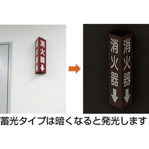 ユニット 三角柱標識消火器　寸法ｍｍ：３１５×１００ 826-08-イメージ2
