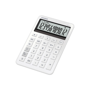 カシオ ミニジャスト型スタイリッシュ電卓 シルキーホワイト MS-M200-WE-N-イメージ1