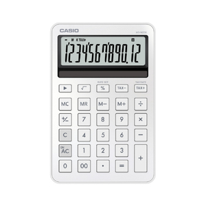 カシオ ミニジャスト型スタイリッシュ電卓 シルキーホワイト MS-M200-WE-N-イメージ2