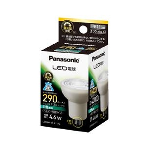 パナソニック LED電球 E11口金 全光束290lm(4．6Wハロゲン電球タイプ) 白色相当 LDR5WWE11D-イメージ1