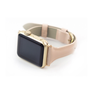WEARPLANET Apple Watch 42/41/40/38mm用Slim Line 本革 エナメルバンド ティックルドピンク WP23100AWPK-イメージ1