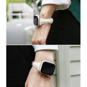 WEARPLANET Apple Watch 42/41/40/38mm用Slim Line 本革 エナメルバンド ティックルドピンク WP23100AWPK-イメージ13