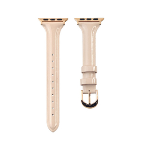 WEARPLANET Apple Watch 42/41/40/38mm用Slim Line 本革 エナメルバンド ティックルドピンク WP23100AWPK-イメージ2