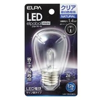 エルパ LED電球 E26口金 全光束60lm(1．4Wサイン球タイプ相当) クリア昼白色 1個入り elpaball mini LDS1CN-G-G905