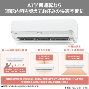 東芝 「工事代金別」 6畳向け 自動お掃除付き 冷暖房エアコン e angle select 大清快 U-DZシリーズ RASU221E5DZWS-イメージ6