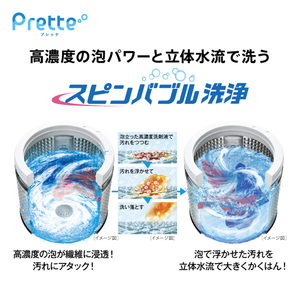 AQUA 9．0kg全自動洗濯機 e angle select Prette(プレッテ) ホワイト AQW-VA9E3(W)-イメージ9