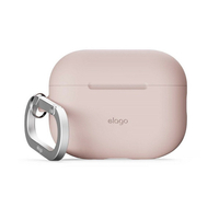 elago AirPodsPro3用シリコンケｰスカラビナ付き/サンドピンク elago サンドピンク EL_A3PCSSCN3_SP