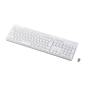 エレコム USB無線 & Bluetooth(R) 静音フルキーボード ホワイト TK-QT11FMMWH-イメージ1
