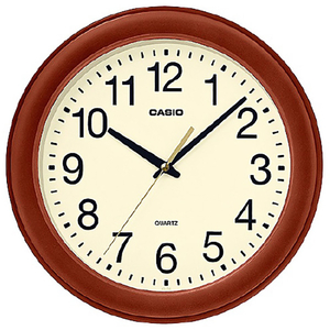 カシオ 掛時計 CASIOCLOCK 濃茶木 IQ-136-5JF-イメージ1