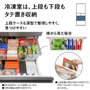 パナソニック 【右開き】410L 5ドア 冷凍冷蔵庫 マットライトベージュ NR-E41RY3-C-イメージ7