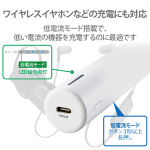 エディオンネットショップ エレコム Dec24l3350wf 3350mah Type C Type C 1 モバイルバッテリー ホワイトフェイス