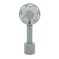 YSN 自動首振り&充電スタンドハンディファン グレー HX03AS-005GR