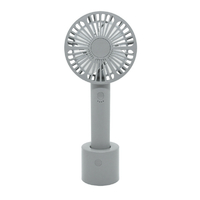 YSN 自動首振り&充電スタンドハンディファン グレー HX03AS-005GR