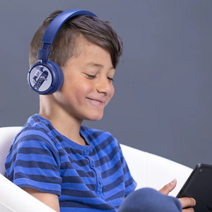Onanoff 子供用ヘッドホン BuddyPhones POP Fun ディープブルー BT-BP-POP-FUN-BL-イメージ7