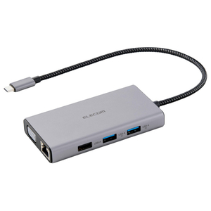 エレコム USB Type-C(TM) Dual Display対応 10in1ドッキングステーション シルバー DST-101BPSV-イメージ1