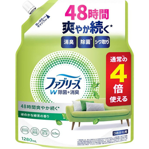 Ｐ＆Ｇ ファブリーズ W除菌+消臭 緑茶 詰替 1280mL FC011TF-イメージ2