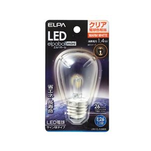 エルパ LED電球 E26口金 全光束55lm(1．4Wサイン球タイプ相当) クリア電球色 1個入り elpaball mini LDS1CL-G-G906-イメージ1
