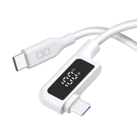 CIO ディスプレイ表示付き L字型シリコンケーブル CtoC 100W 1m ホワイト CIO-SLL-SC-CC1-WH