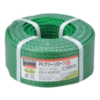 トラスコ中山 PEグリーンロープ 3つ打 線径6mm×長さ30m FC442GK-5113032