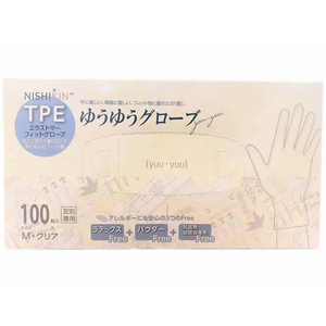 錦尚金 ゆうゆうグローブTPE 手袋 M 100枚 FCA6618-384902-イメージ1