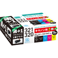 エコリカ キャノン用リサイクルインクカートリッジBCI-321+320 F046483-ECI-C3215P+BK