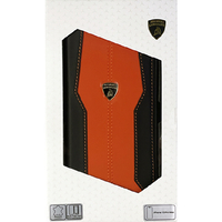 LAMBORGHINI iPhone 15 Pro Max用本革 手帳型ケース オレンジ LBTPUFCIP15PMHUD1OE