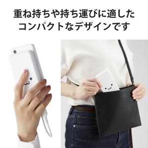 エレコム 5V/3A出力 モバイルバッテリー(10000mAh/15W/C×1+A×1) ホワイトフェイス DE-C38-10000WF-イメージ6