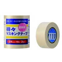 ハンディ・クラウン 得々マスキングテープS 3巻パック 24mm×18m 2590170024