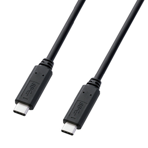サンワサプライ USB3．1 Type C Gen1 PD対応ケーブル(2m) ブラック KU30-CCP320-イメージ1