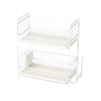 パール金属 珪藻土トレー水切りラック2段スリム ホワイト FC756NM-HB-4988