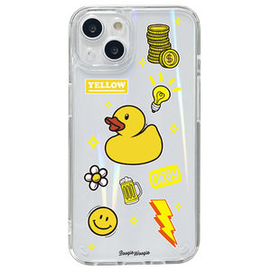 BOOGIE WOOGIE iPhone 14用オーロラケース Yellow BW24102I14-イメージ1